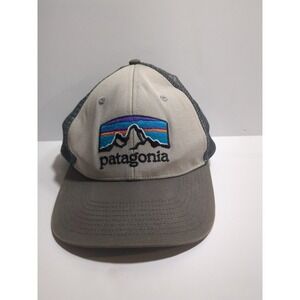 Patagonia Fitz Roy Horizons‎ Trucker Hat Mesh Snapback Gray One Size Fits All